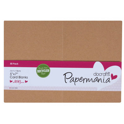 Recycled Card Blanks and envelopes 5 x 7 ins (12.7 x 17.8 cm )