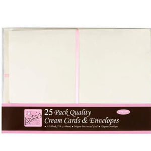 A5 Cream Cards and Envelopes x 25pk