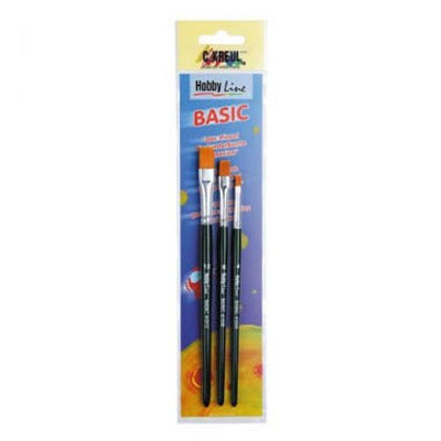 Brush Set Flat x 3 brushes sie 4,8,12