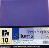Plain Coloured Vellum Packs