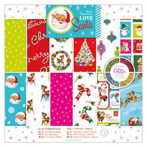 6 x 6 in Paper Pack-Love Santa