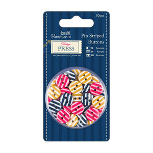 Buttons-Pin Striped (Heritage Press)
