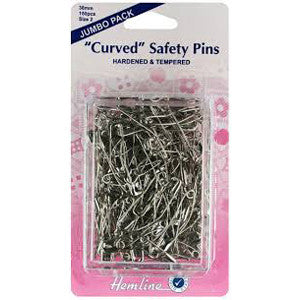 Curved Safety Pins Jumbo pack 38mm x1 50pcs
