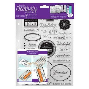 Docraft Clear Stamps A5-Words & Sentiments