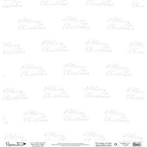 Christmas Glittered Embossed Vellum 12 x 12 in